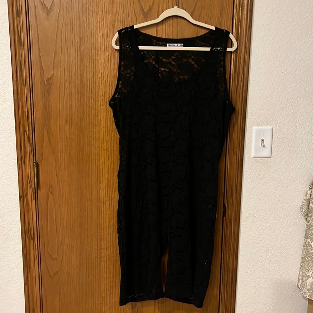 Rebdolls black lace see through jumper lingerie size 3XL